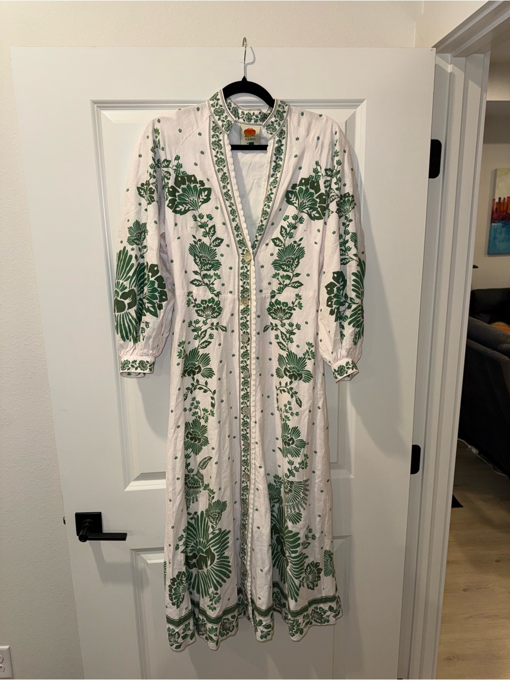 Farm Rio Forest Soul Off-White Maxi Dress - Picture 3 of 8